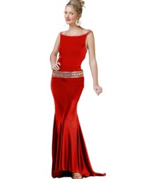 Boat neckline Evening gown